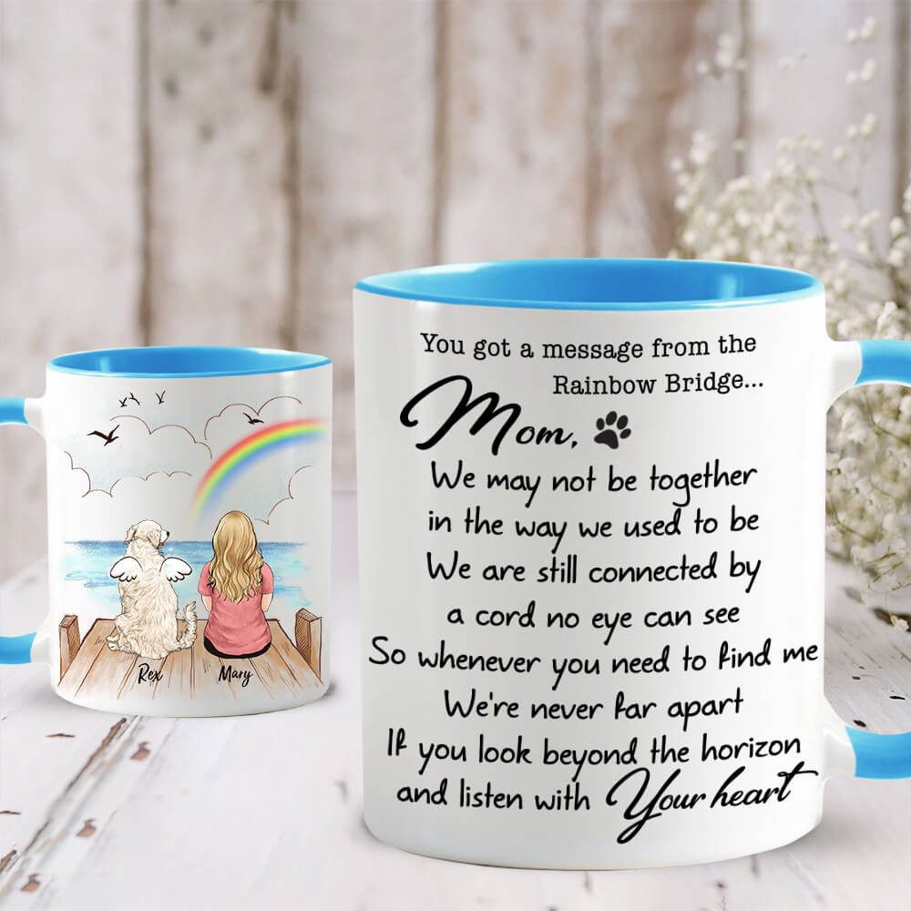 Personalized dog memorial gifts Accent Mug - We may not be together