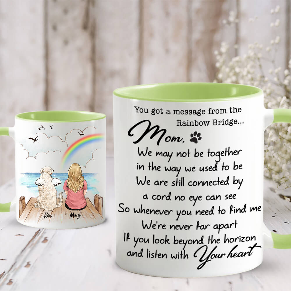 Personalized dog memorial gifts Accent Mug - We may not be together