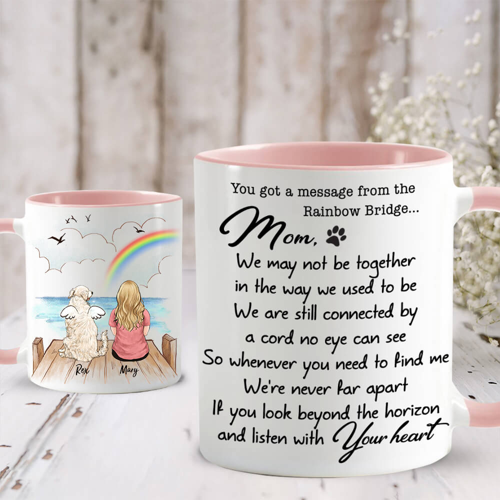 Personalized dog memorial gifts Accent Mug - We may not be together