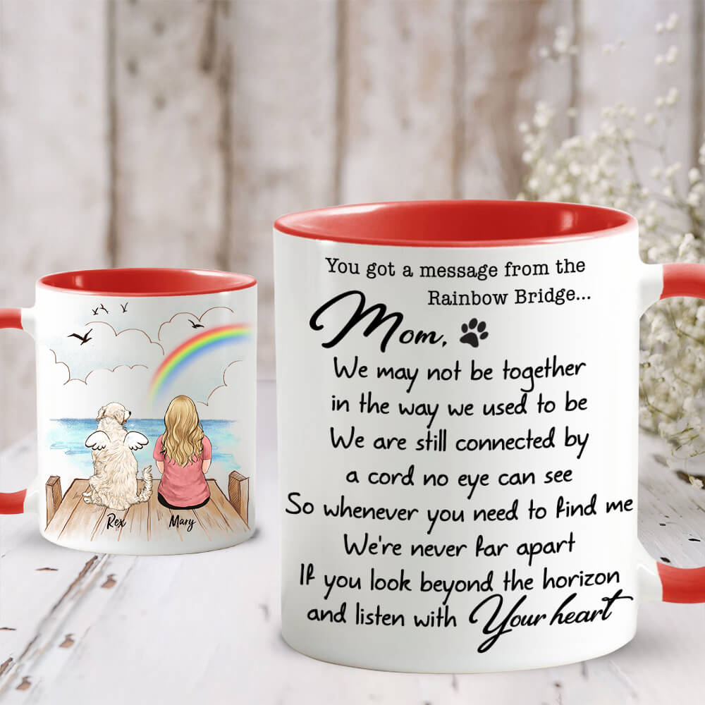Personalized dog memorial gifts Accent Mug - We may not be together