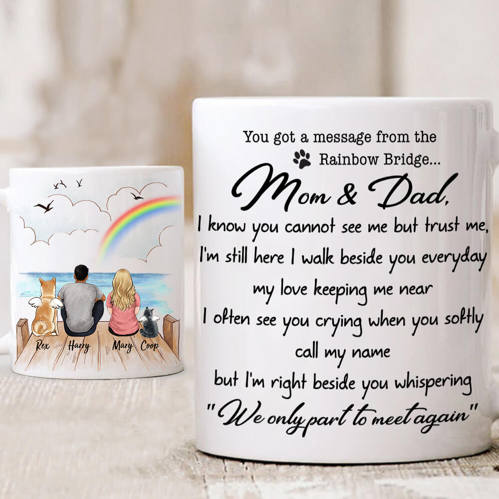 Personalized dog cat memorial gifts Coffee Mug -  I know you cannot see me