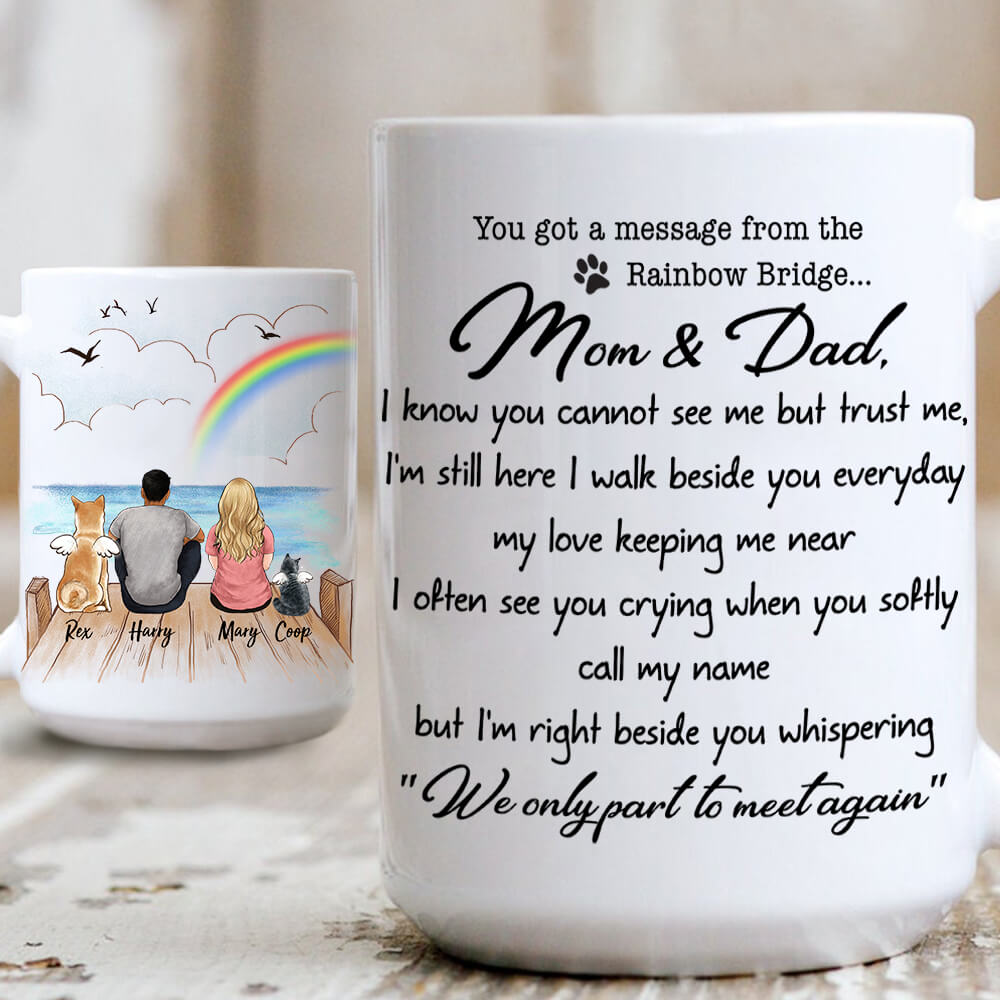 Personalized dog cat memorial gifts Coffee Mug -  I know you cannot see me