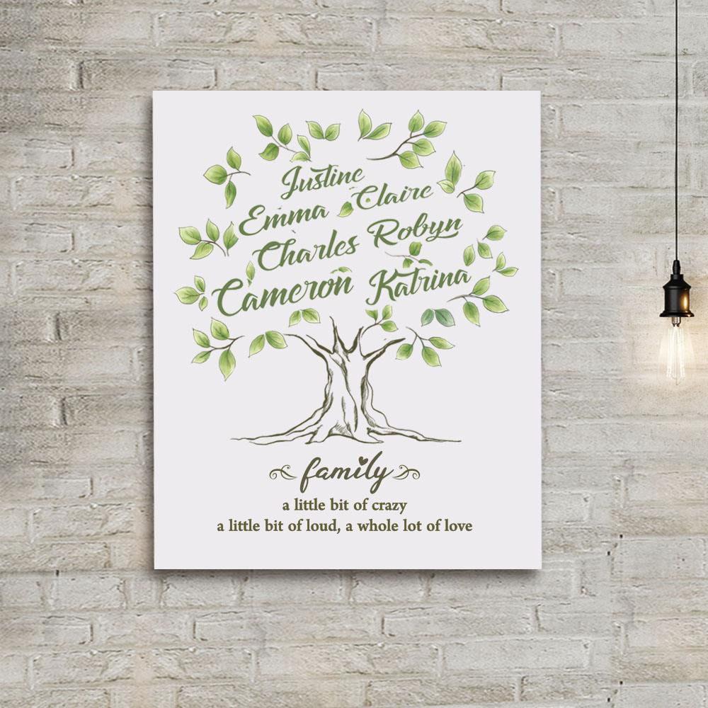 Custom Family Tree Of Life Canvas Print