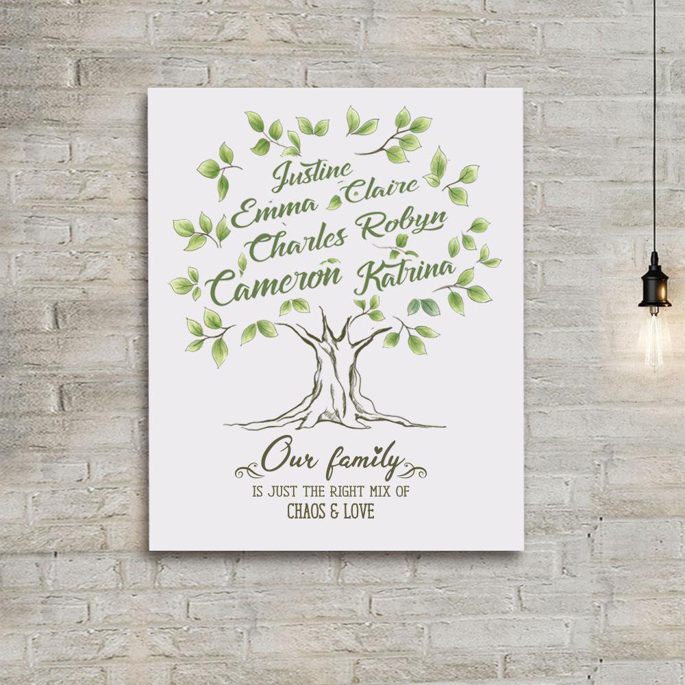 Custom Family Tree Of Life Canvas Print
