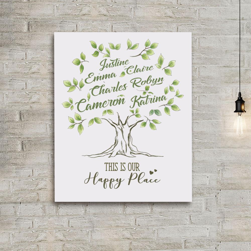 Custom Family Tree Of Life Canvas Print