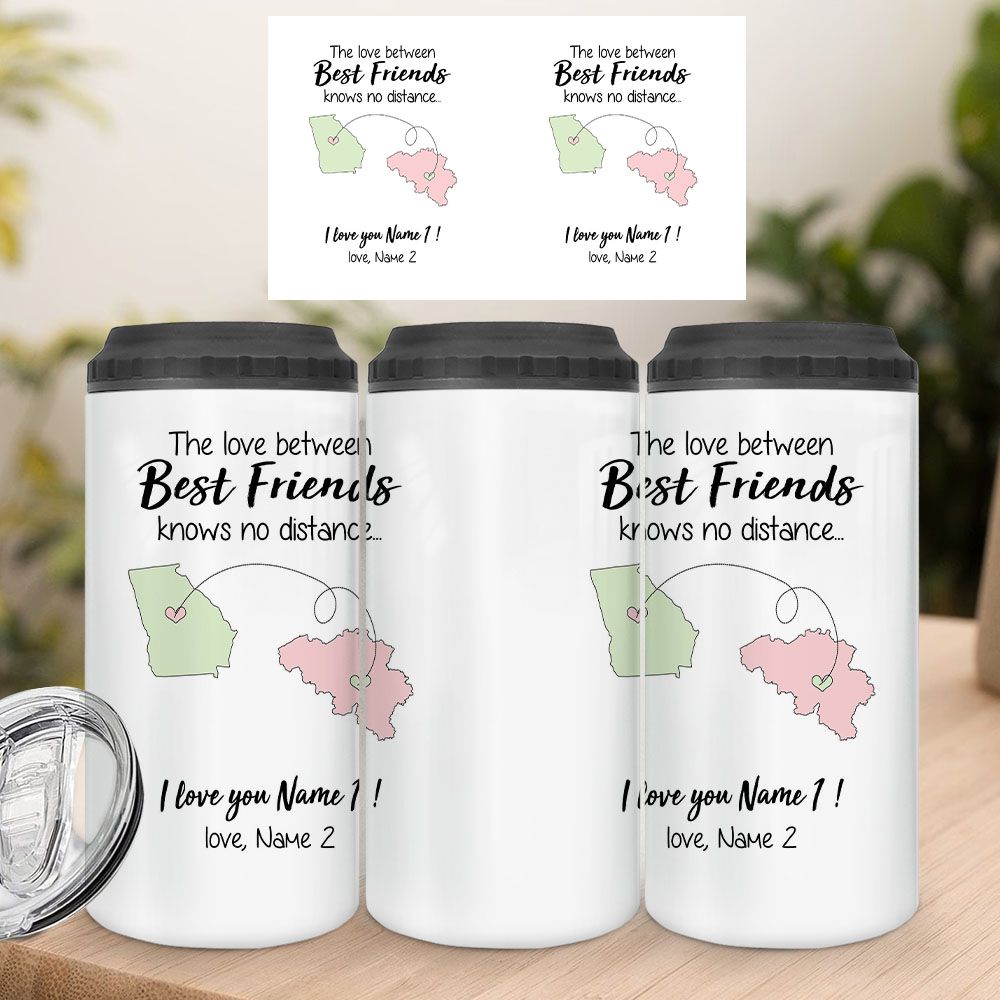 Personalized custom long distance relationship gift ideas Can Cooler