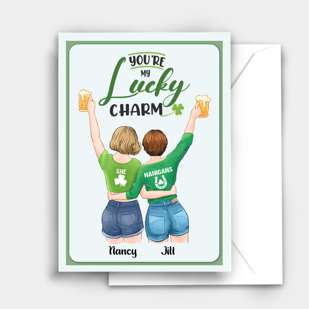 St. Patrick&#39;s Day Cards - Personalized Postcard Gifts for Sisters Best Friends