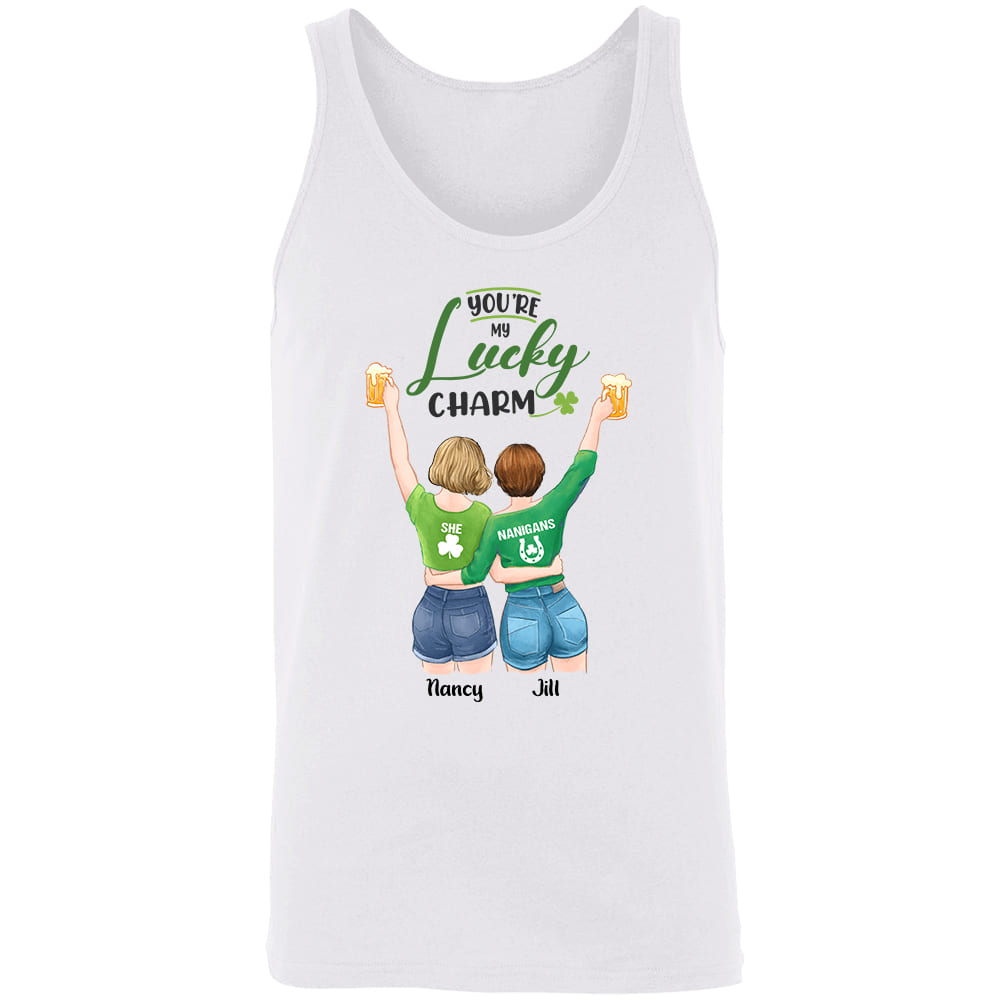 St. Patrick&#39;s Day Girls Tank Top - Personalized Gifts for Sisters Best Friends