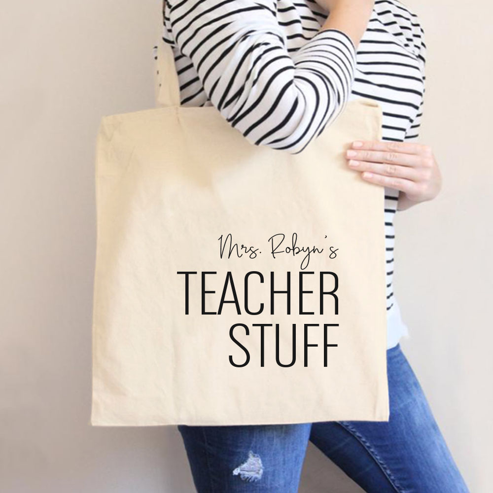 Personalised canvas bags for teachers Clearance
