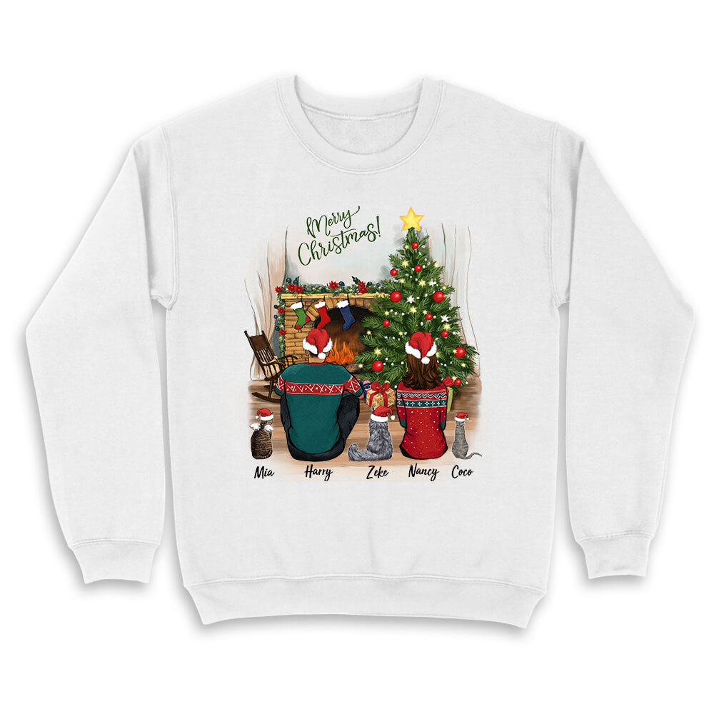 Personalized Christmas Sweatshirts - Gifts For Cat Lovers