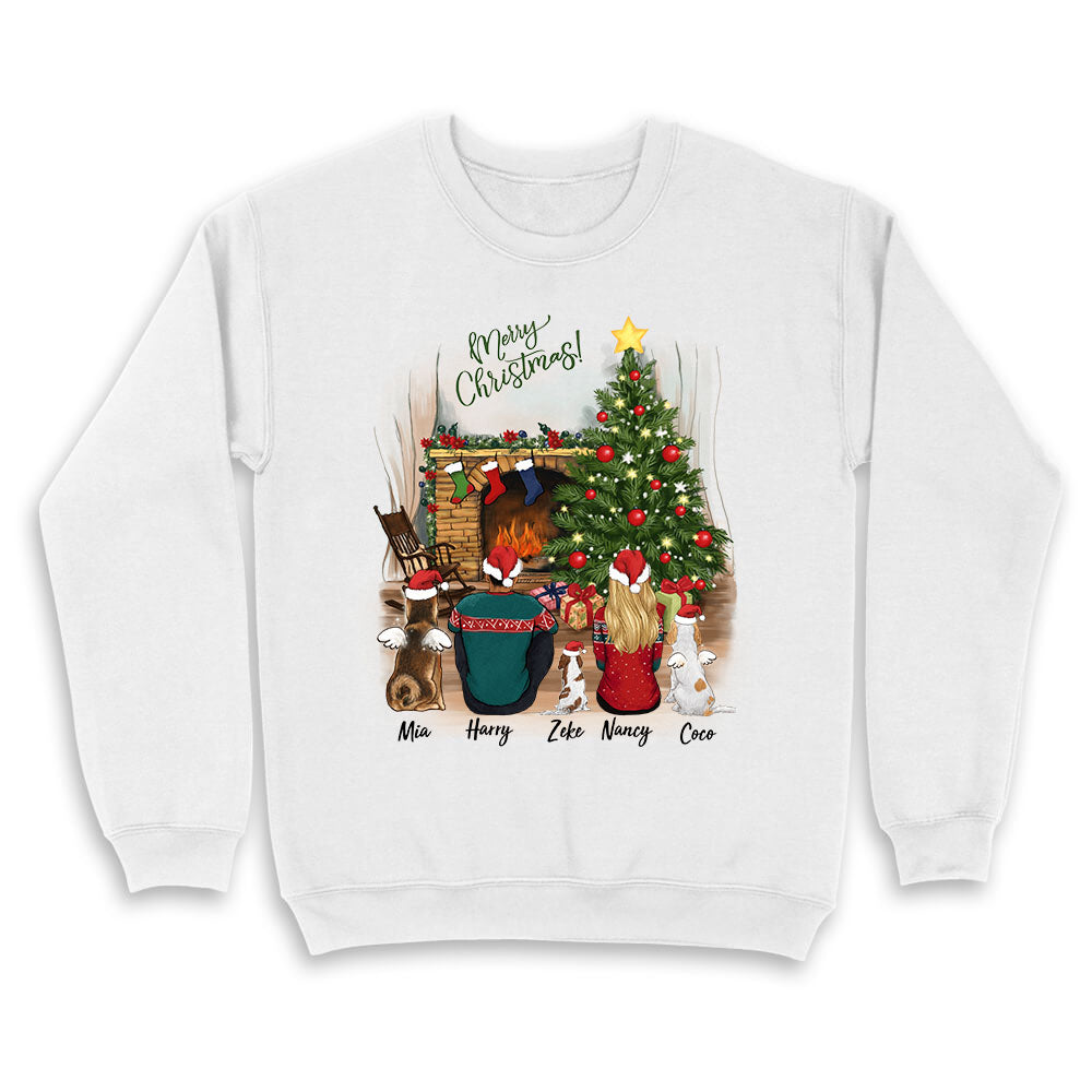 Custom Christmas Dog Sweatshirt for Dog Mom Dog Dad