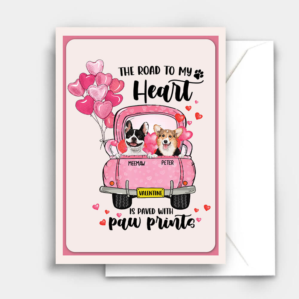 The road to my heart - Valentine Card for Dog Lovers