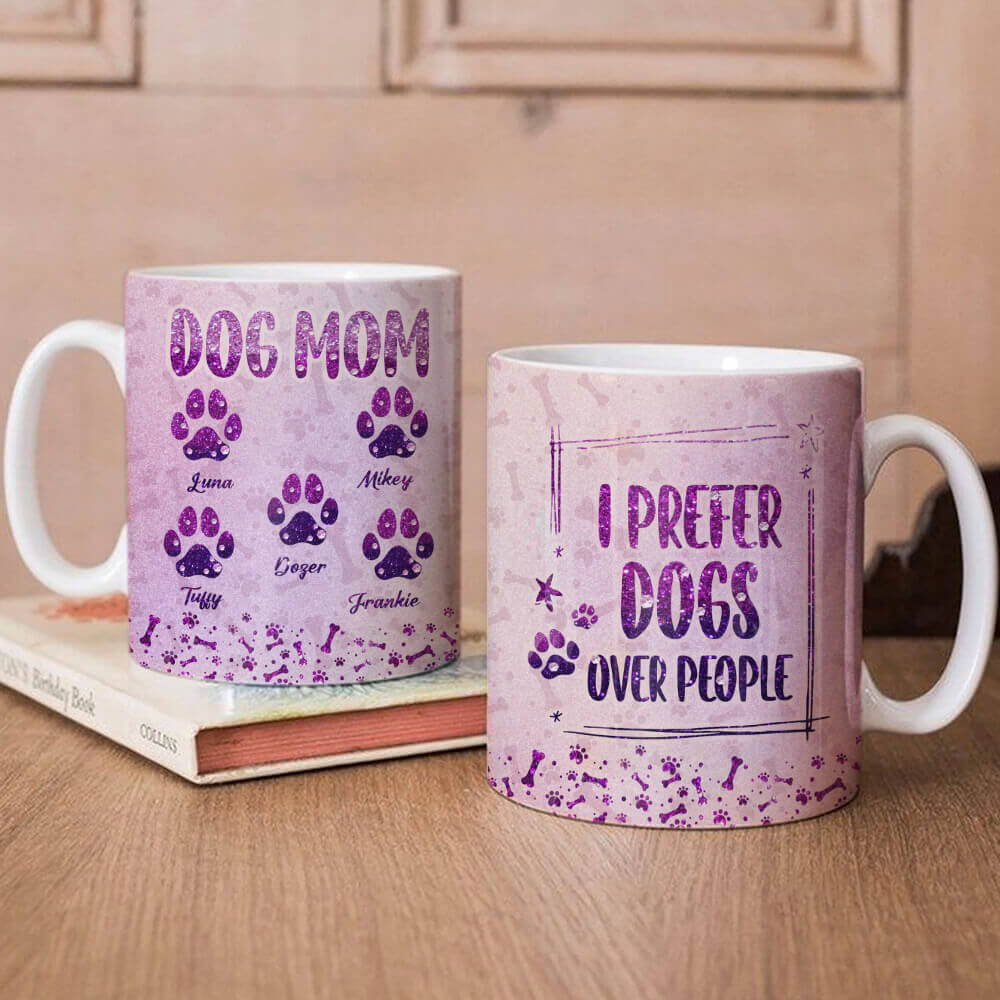 Personalized Dog Mom Mug Birthday Gifts For Dog Lover Dog