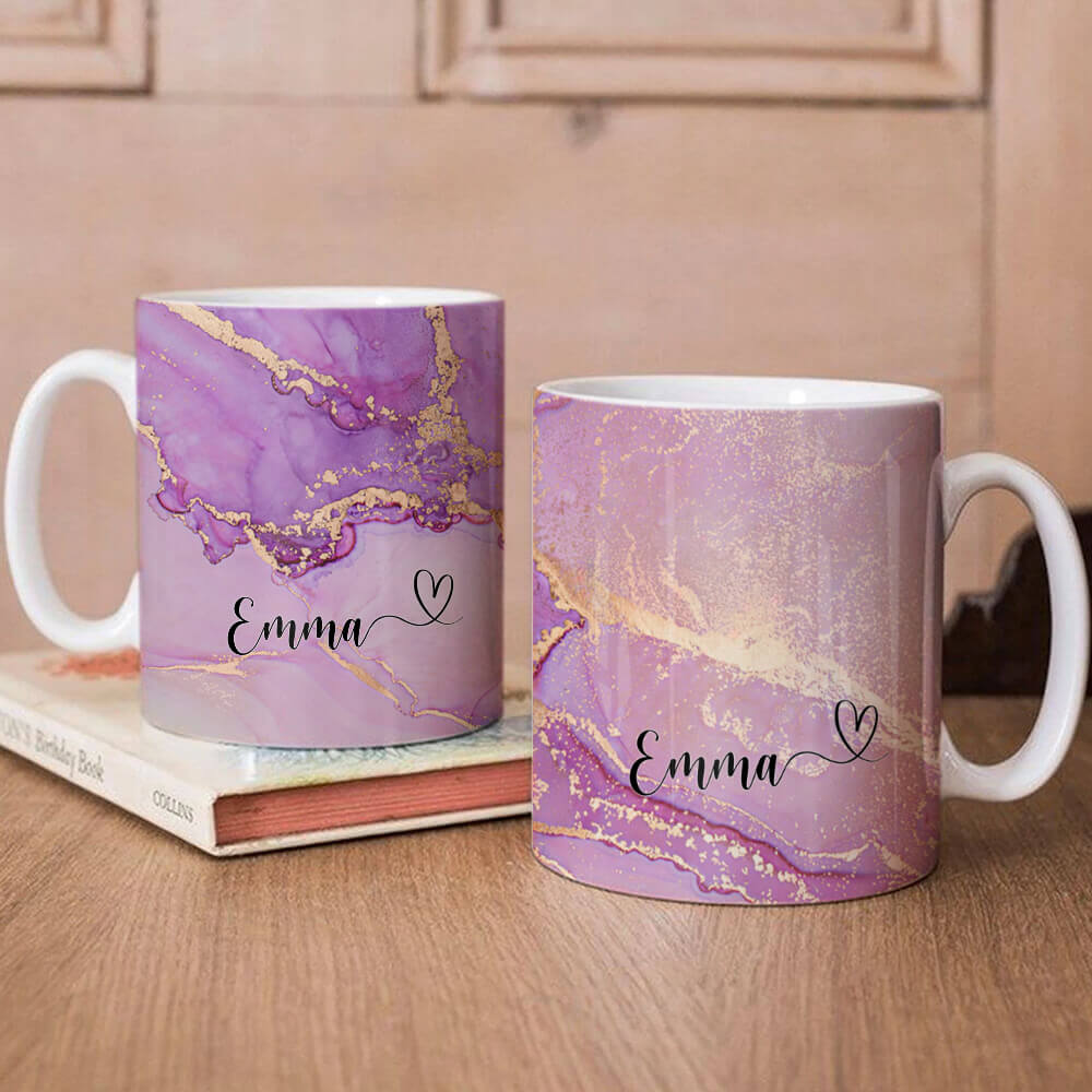Personalized Marble Coffee Mug - Best Gifts For Mom - Mug For Her Women - Marble Glitter Flowing Name Mug - Unique Coffee Mug For Mom Mother - Birthday Gifts For Mom