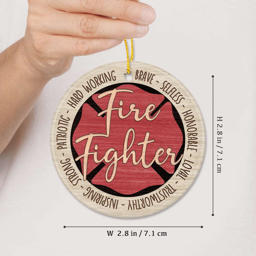Personalized Firefighter Ceramic Ornament Gifts - Custom Photo