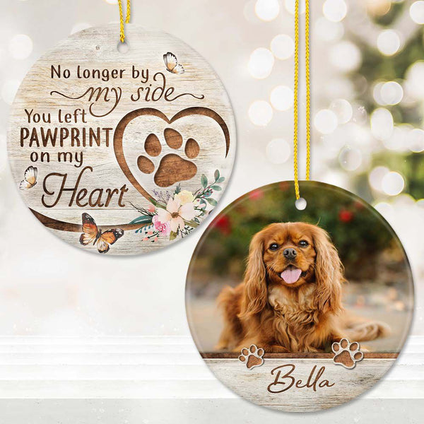 Memorial Heart Ornaments Custom Photo Saying - Unifury