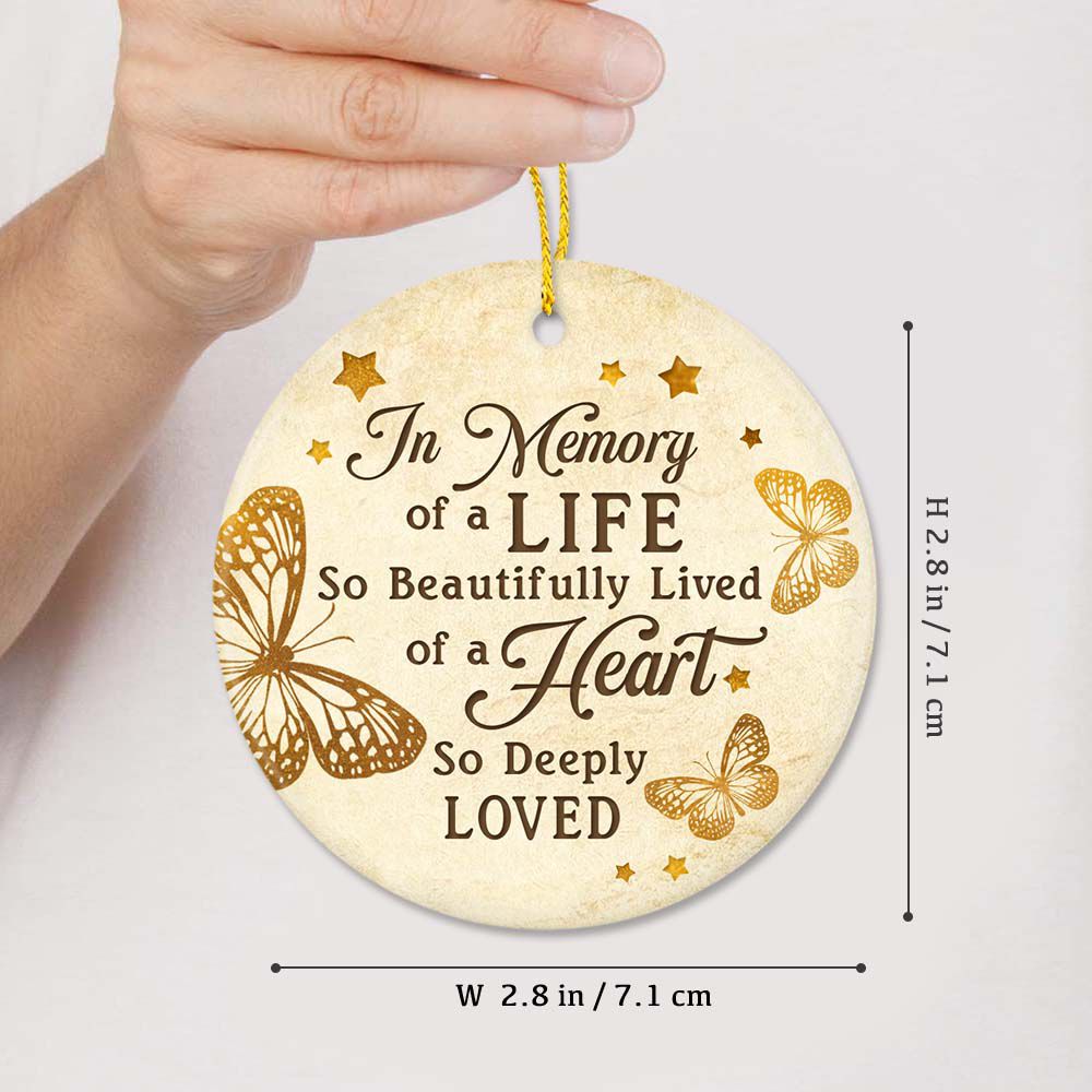 Personalized Christmas Ceramic Ornament gifts with custom photo - Human Memorial - In memory of a life
