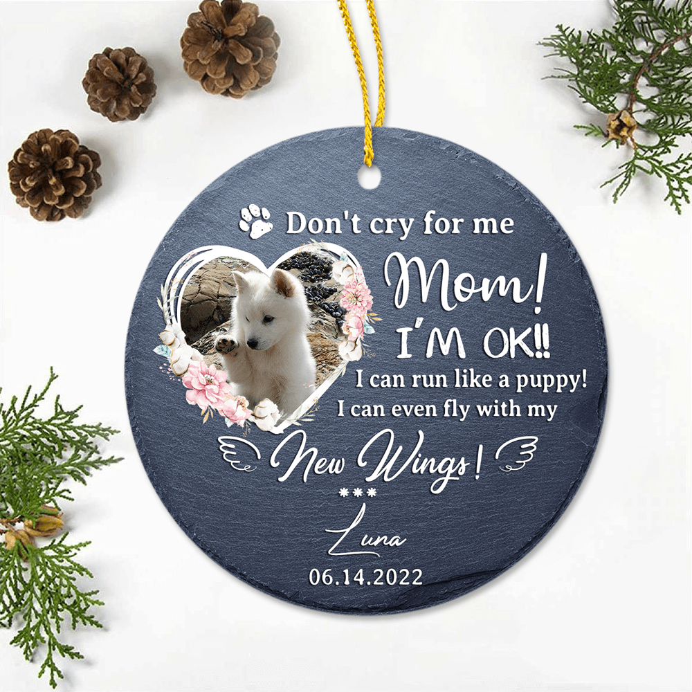 Personalized Mom Ceramic Ornament Gifts Circle Unifury