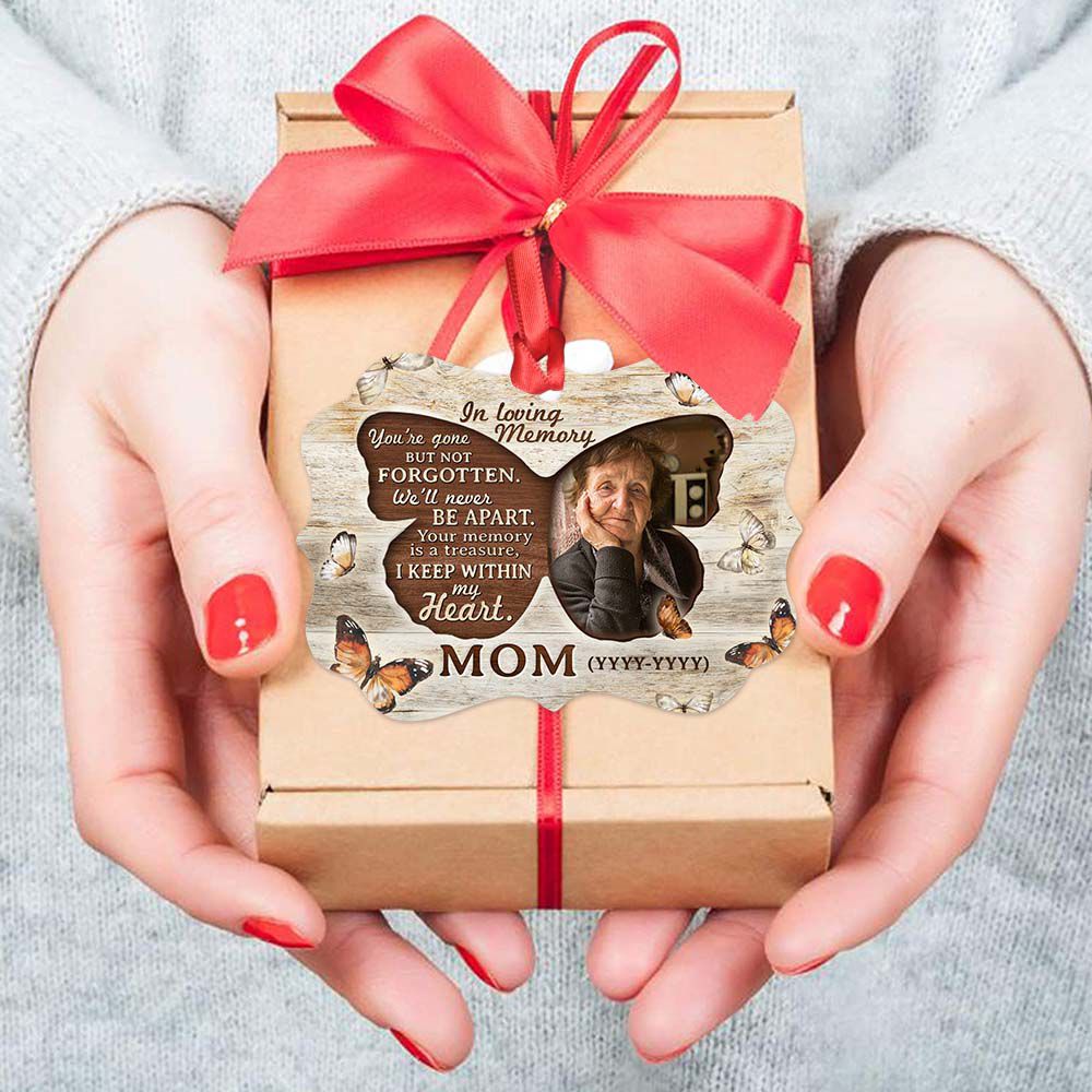 Personalized Mom Memorial Medallion Metal Ornament gifts - You are gone but not forgotten - Custom Photo