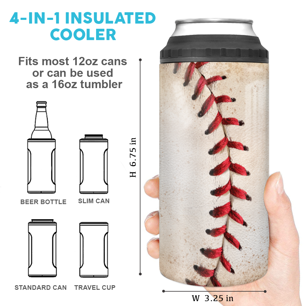  4 in 1 Insulated Bottle & Slim Can Cooler for Beer