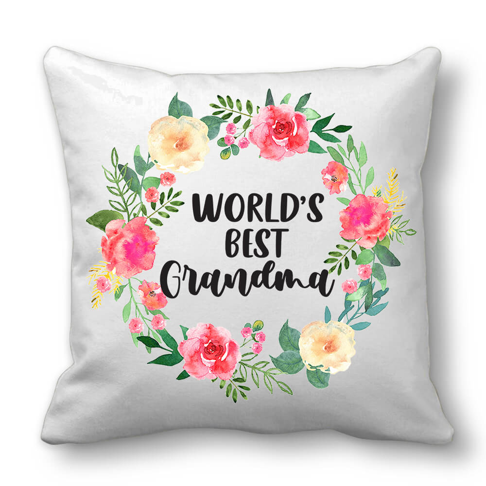 World&#39;s Best Grandma Pillow - Mothers Day Gifts Pillow Birthday Gifts for Grandma