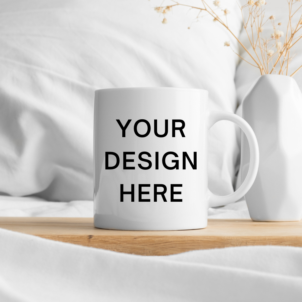 Your Design Here White Coffee Mug With Your Personal Custom Design