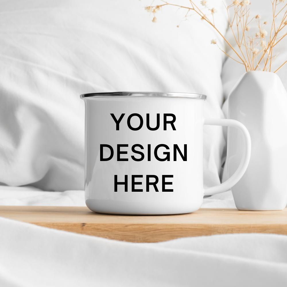 Your Design Here White Campfire Mug With Your Personal Custom Design