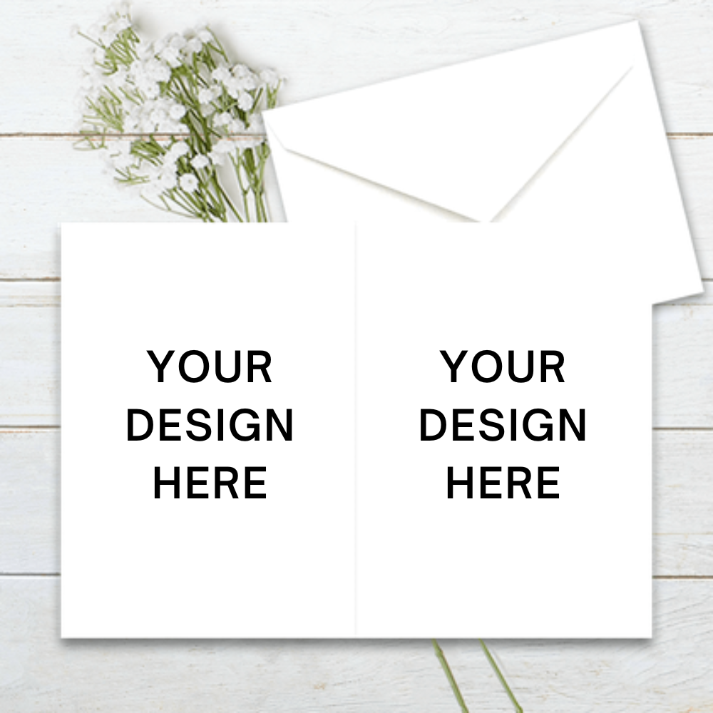 Your Design Here Folded Greeting Card With Your Personal Custom Design