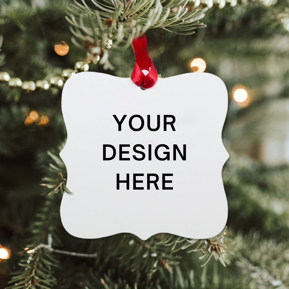 Your Design Here Square Metal Ornament With Your Personal Custom Design ...