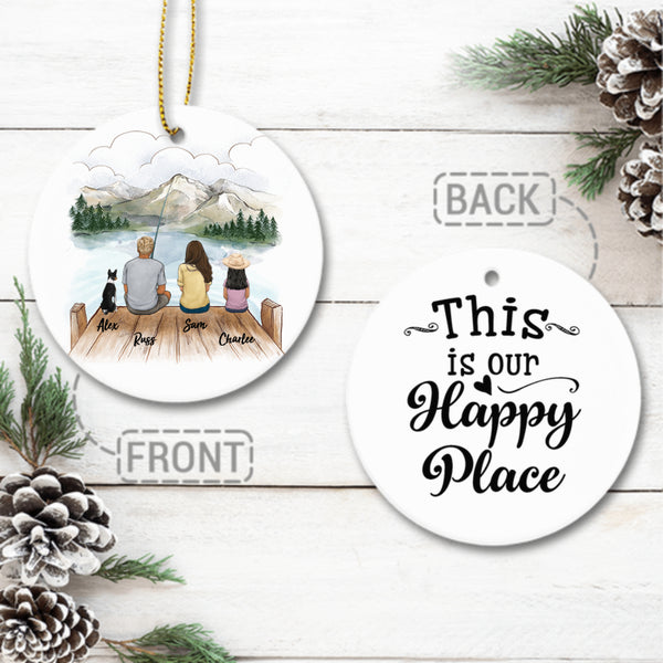 Unique North Pole Family Christmas Wood and Acrylic Ornament - Unifury