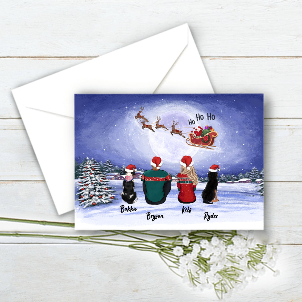 personalized Christmas postcard