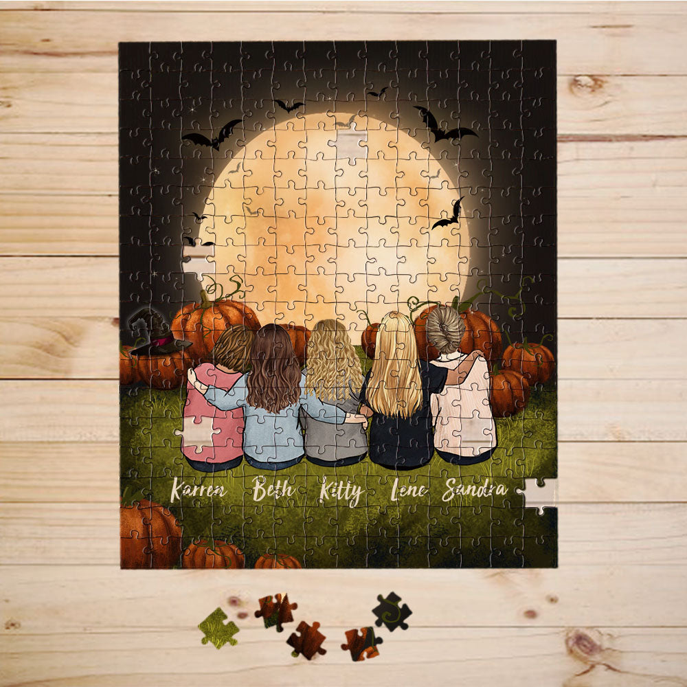 Personalized best friend puzzle halloween gift