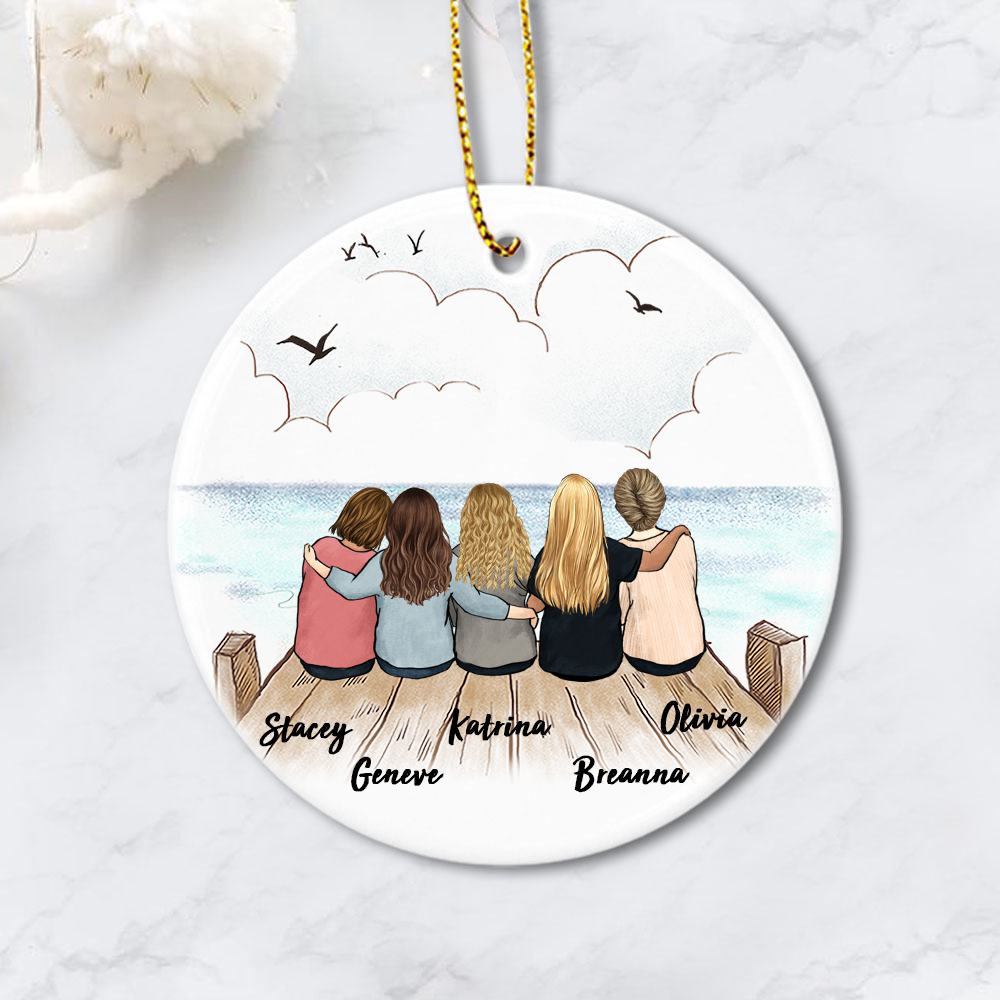 Personalized Friendship Ornament - Wooden Dock