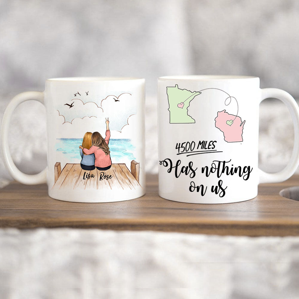 Personalized Friend Coffee Mug Friends Mug Long Distance