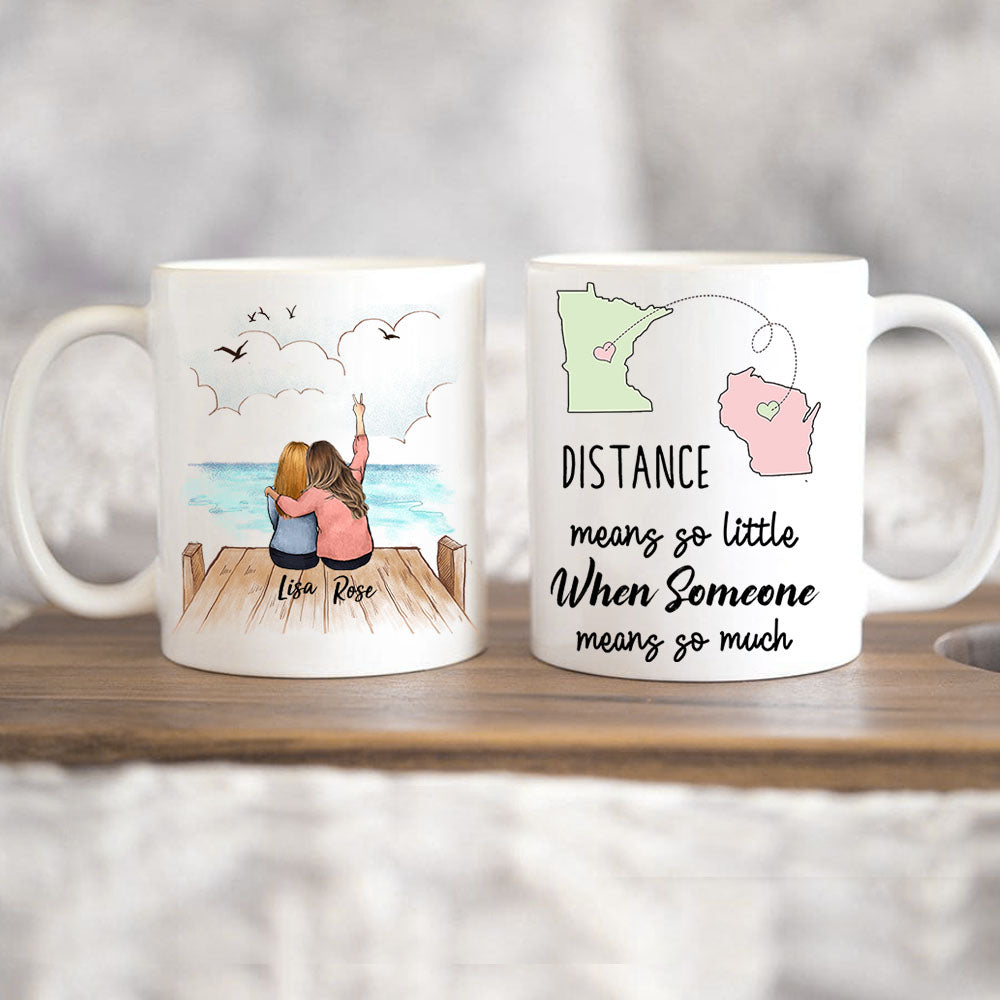 11oz mug gift for best friends long distance relationship