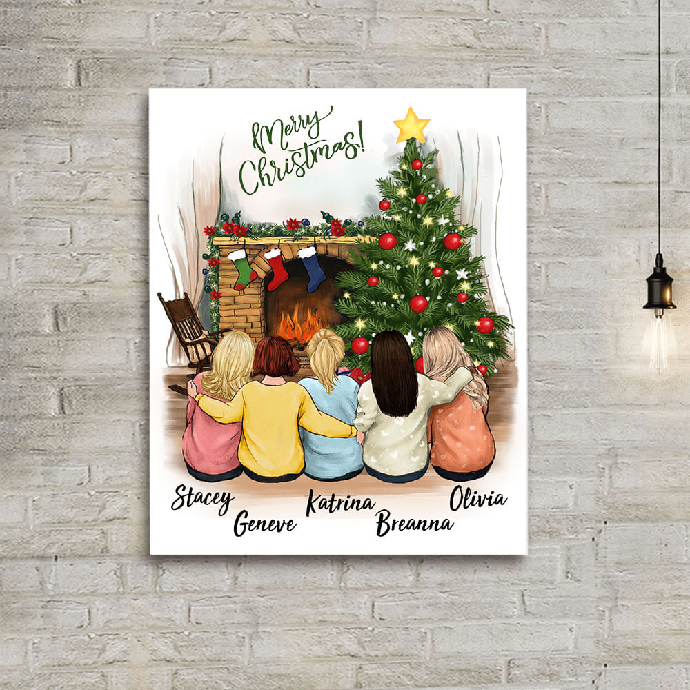 Personalized Canvas For Best Friend - Christmas