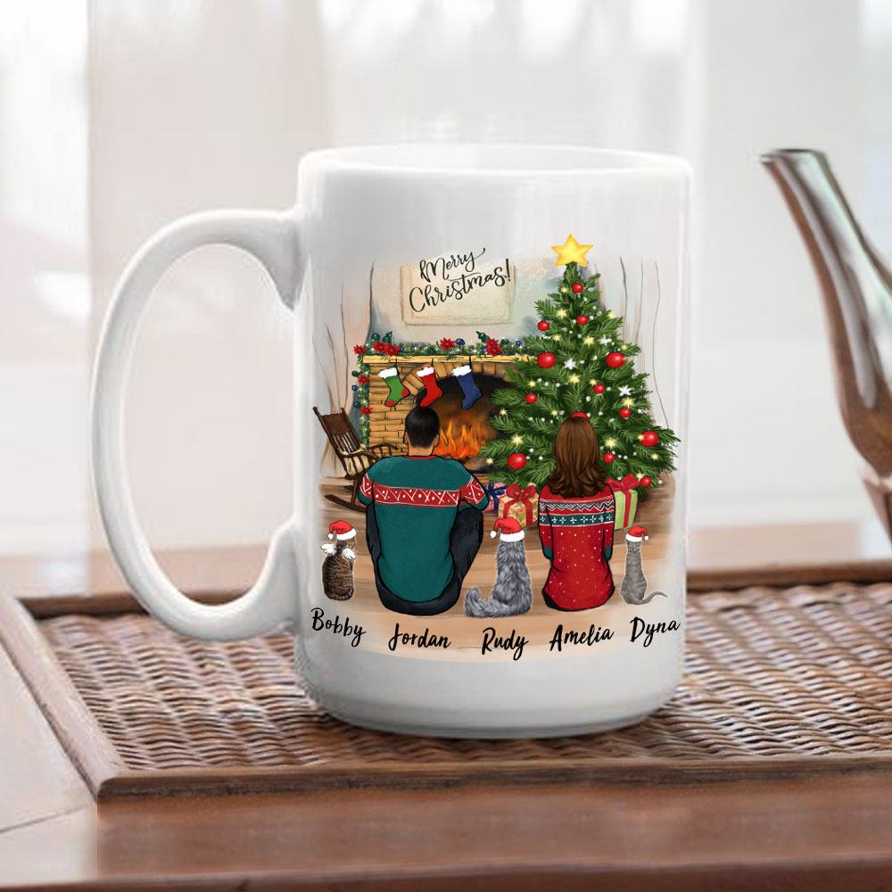 cat and cat owner christmas 15oz mug gift for cat lovers