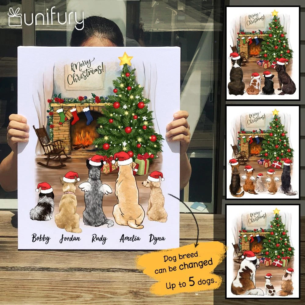 Personalized Christmas gifts for dog lovers Canvas Print Wall Art - 2410