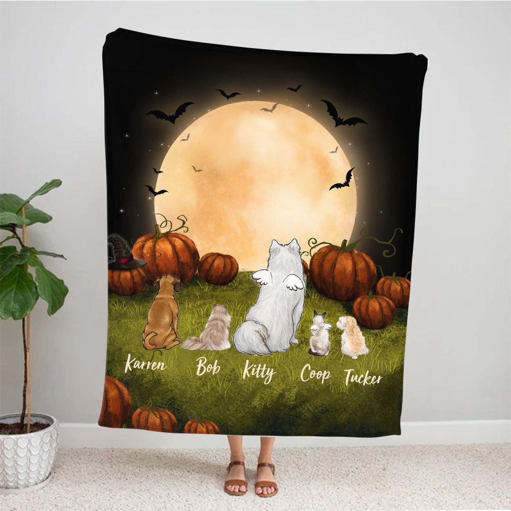 halloween blanket gift for dog and cat lovers