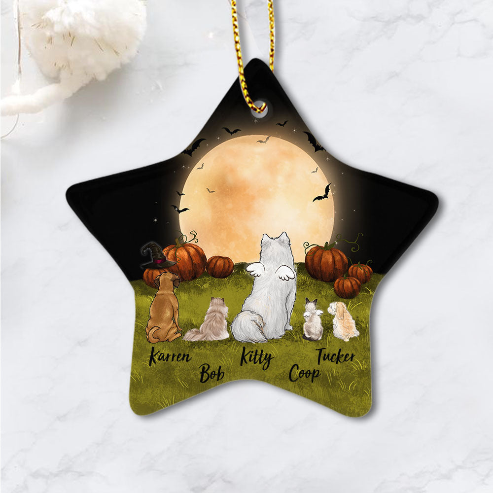 halloween star ornament gift for dog and cat lovers