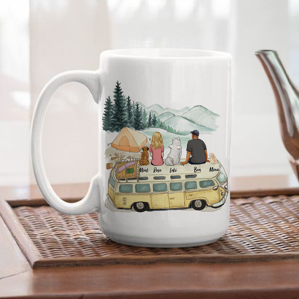Camping mug for dog lovers and campers