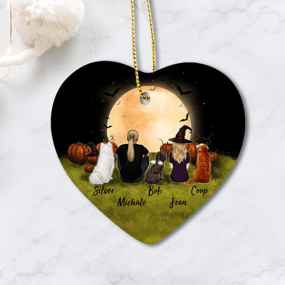 Personalized Dog &amp; Couple Halloween Ornament