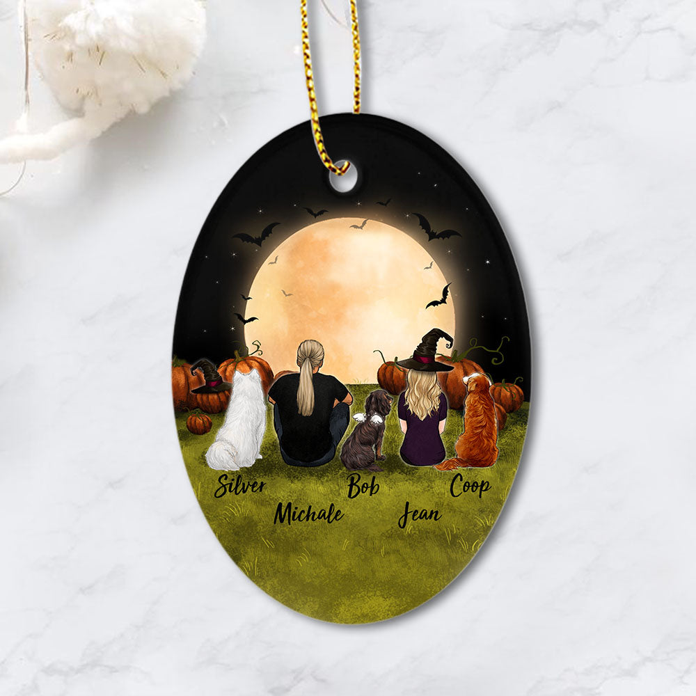 Personalized Dog &amp; Couple Halloween Ornament