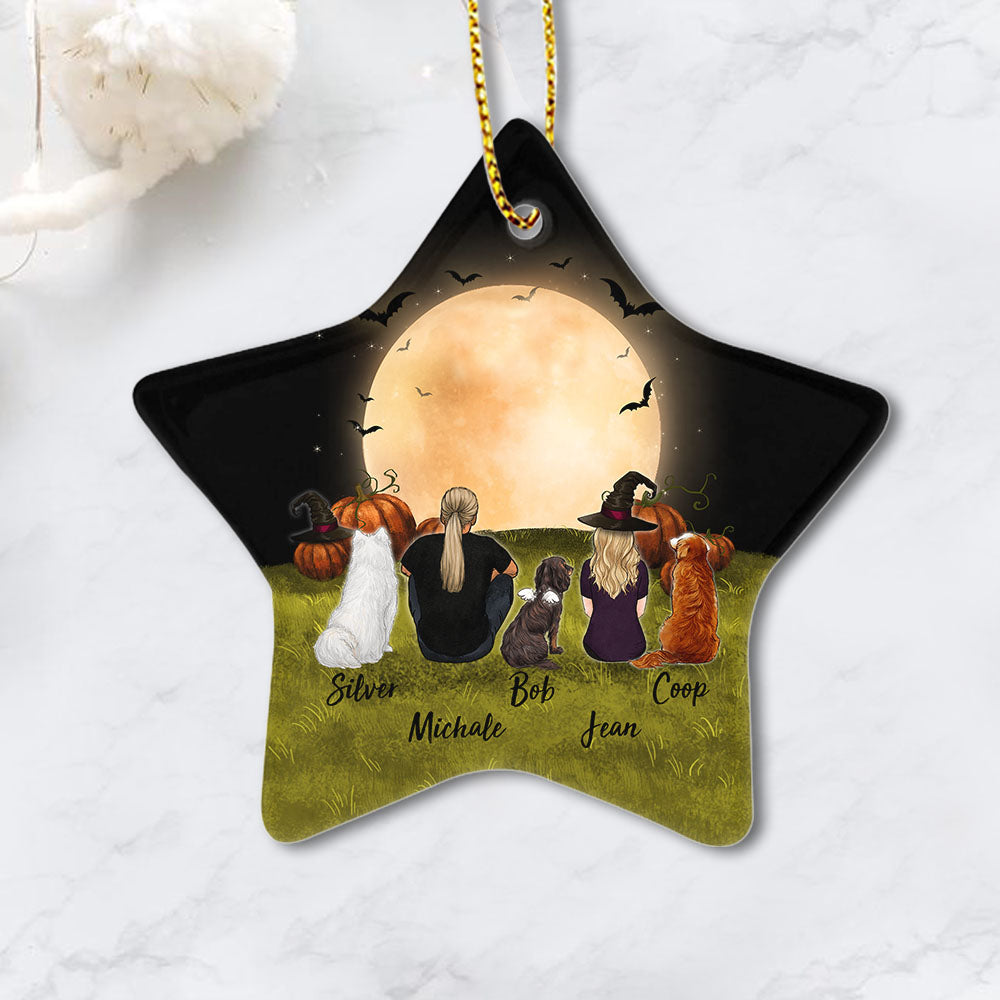 Personalized Dog &amp; Couple Halloween Ornament