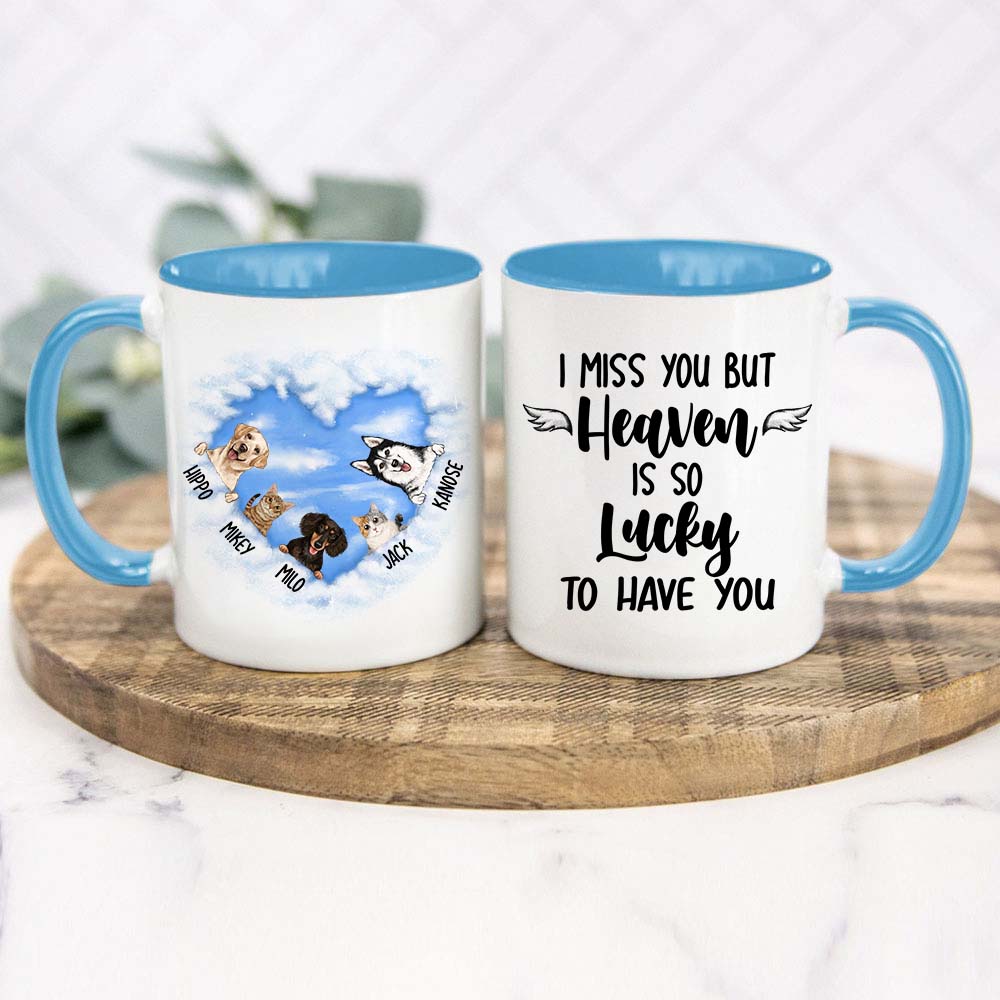 Personalized What The Entrance To Heaven Coffee Mug - blue