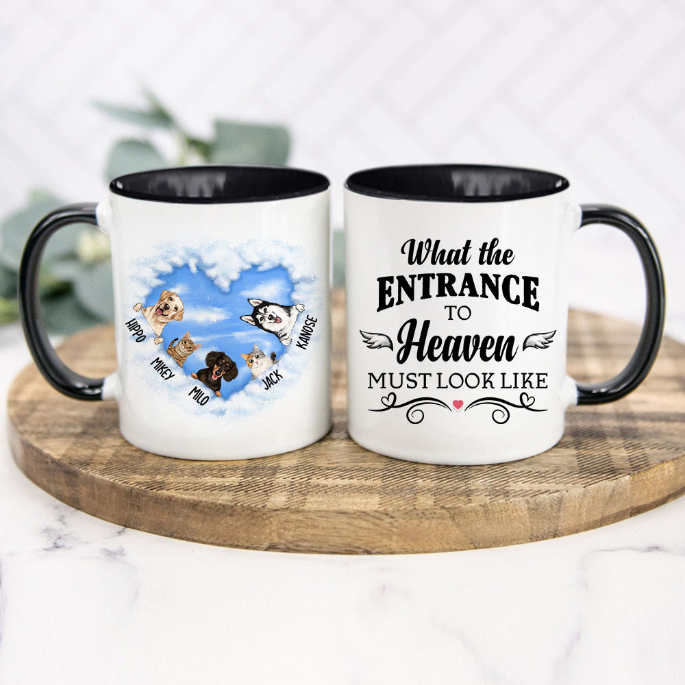 Personalized What The Entrance To Heaven Coffee Mug - black