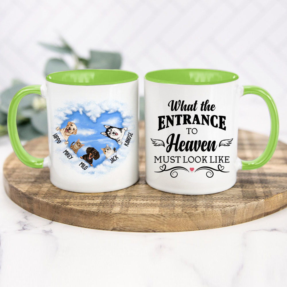 Personalized What The Entrance To Heaven Coffee Mug - green heaven