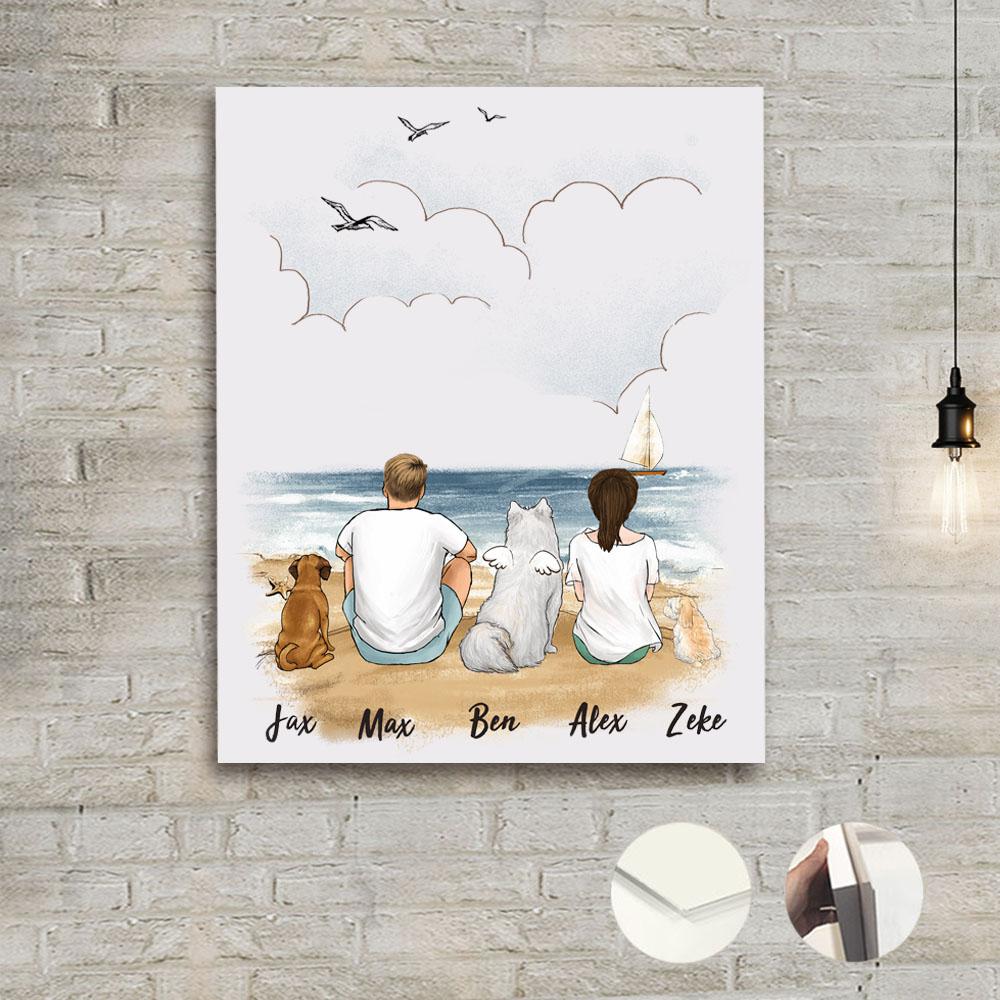 Custom metal print unique gifts for dog lovers - Beach