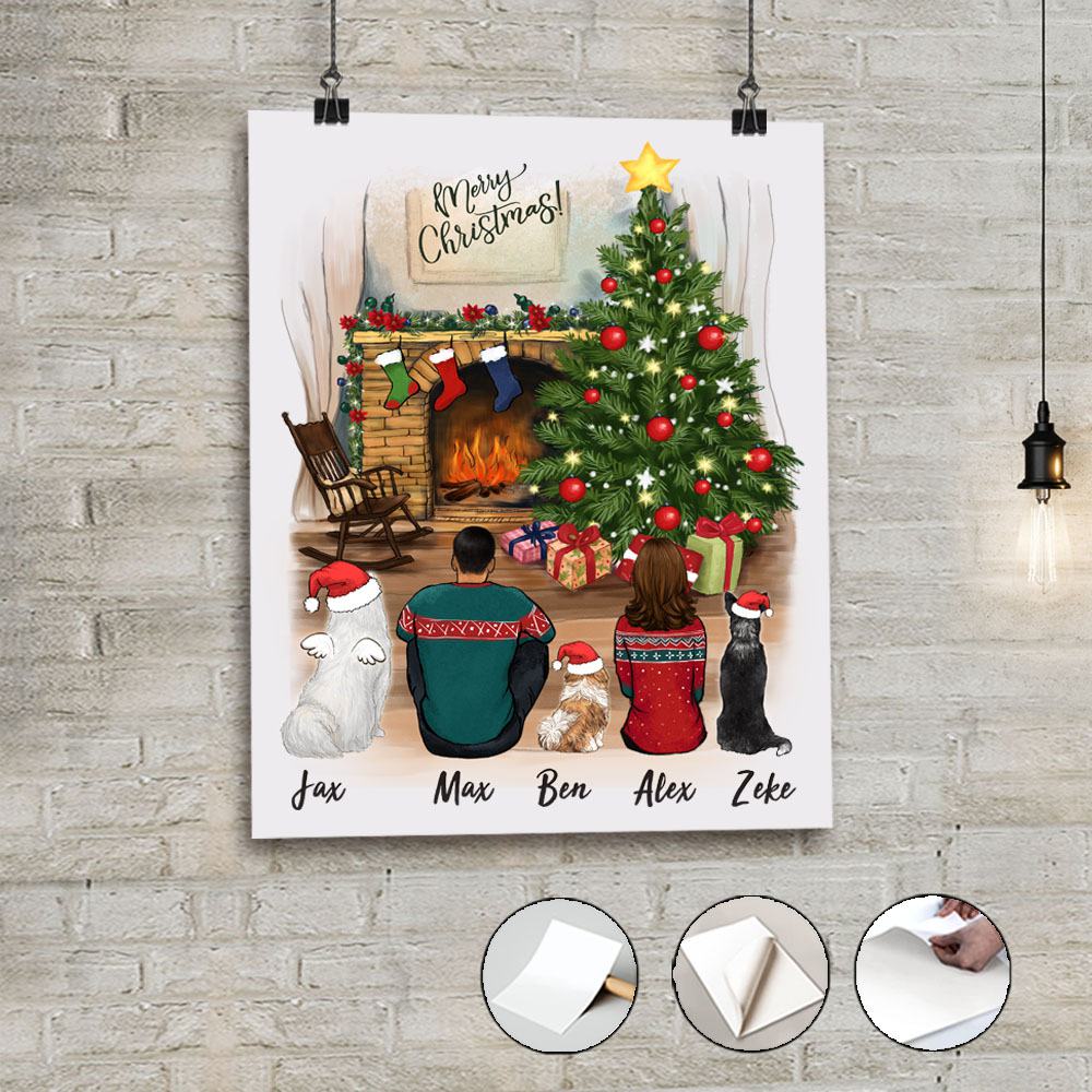 Personalized Christmas gifts for dog lovers Peel & Stick Poster Wall A ...