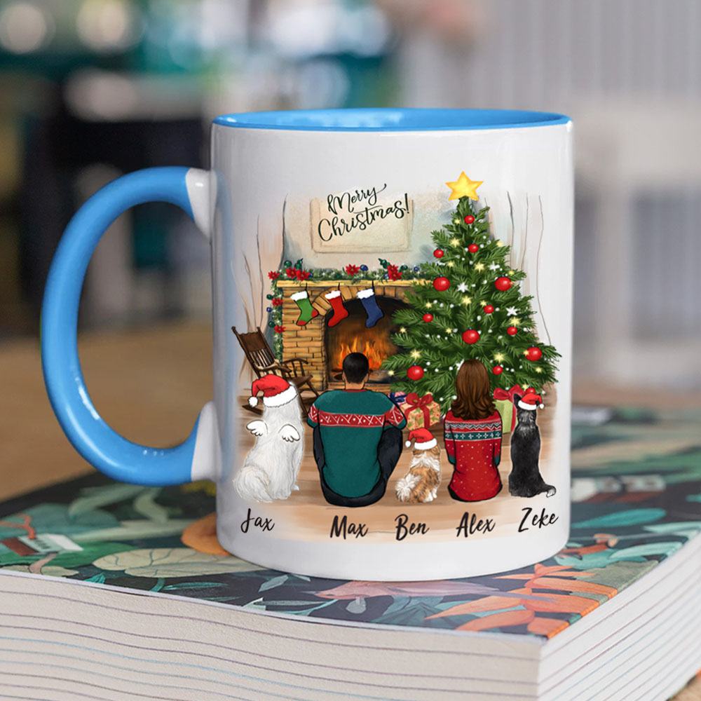 Personalized Christmas Dog Mug Gifts - Accent Mug